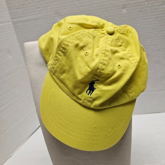 Bright Sunshine Yellow Polo Ralph Lauren Hat Cap Womens Mens Blue Pony Logo main image 5